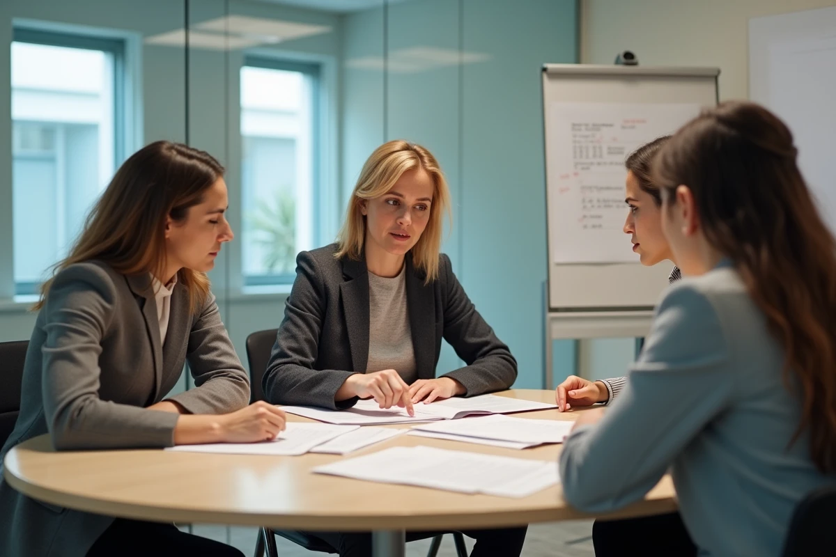 Entretien tripartite entre tutrice stagiaire et superviseure universitaire utilisant l'appréciation comme support de discussion