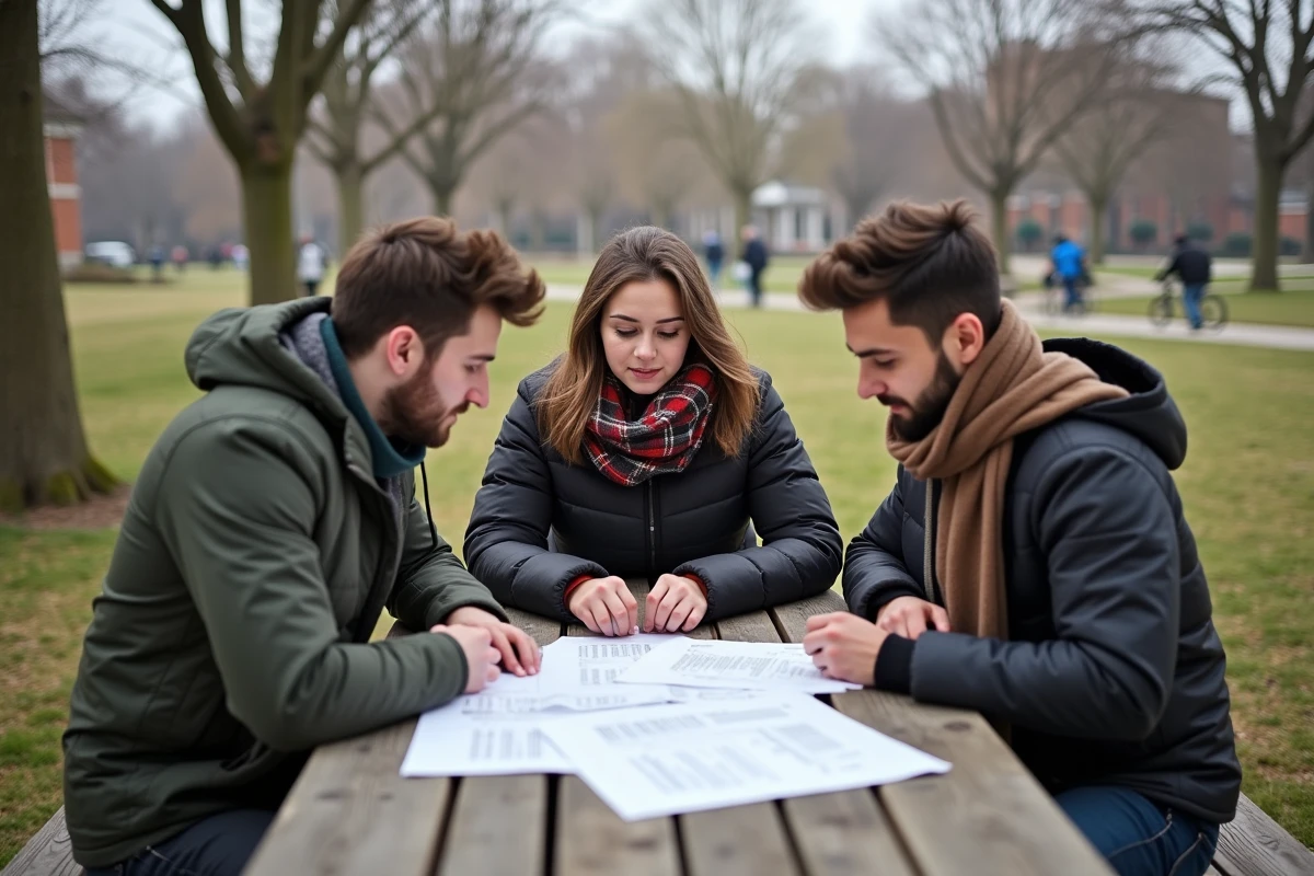 Jeunes discutant autour d